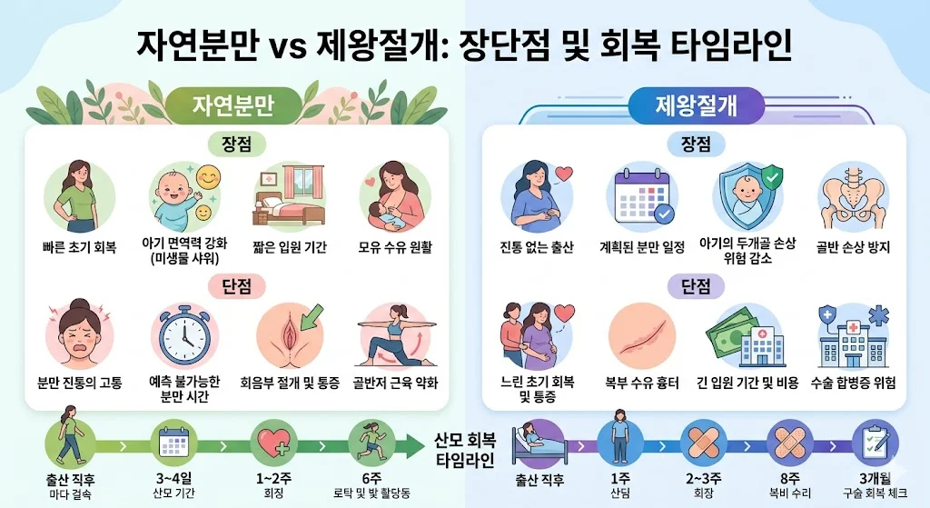 자연분만 장점과 제왕절개 주의사항, 우리 아이 면역력 차이 있을까?