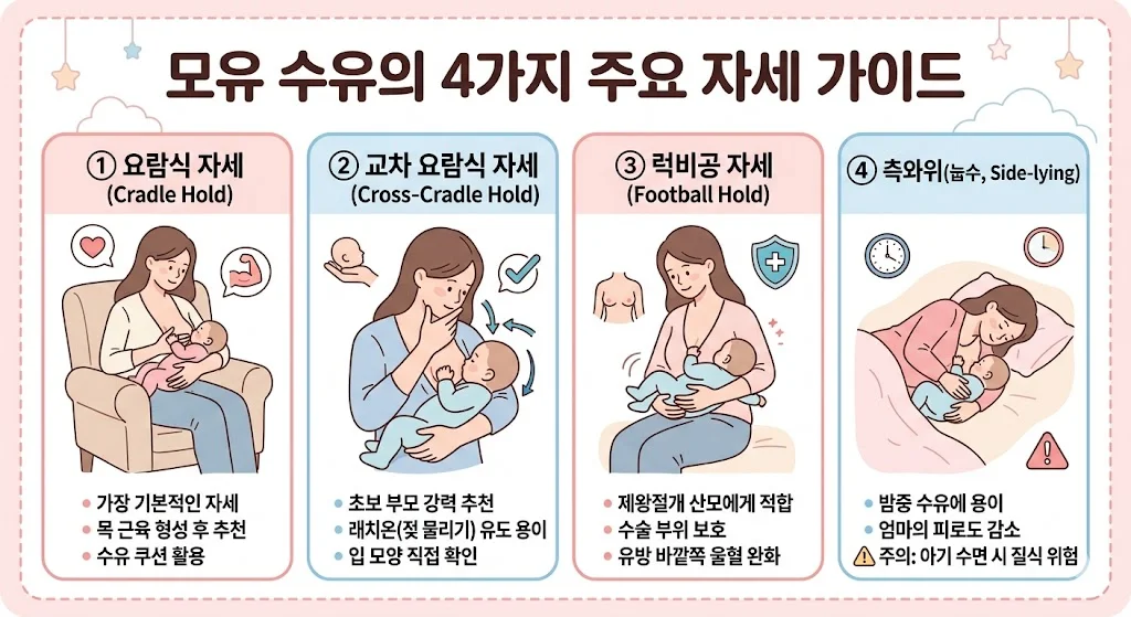 신생아 모유수유 자세 4가지와 유축 모유 보관 기간 (소아과 권장 가이드)