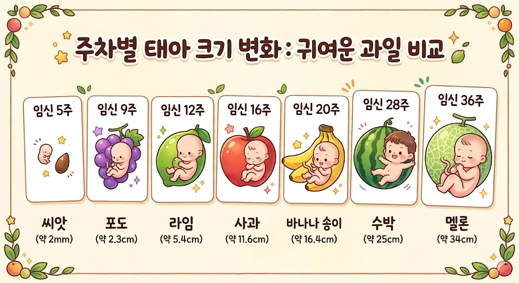 태아 주차별 성장 흐름, 0주부터 40주까지 한눈에 보는 발달 지도